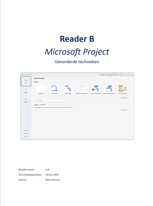 Voorkant Reader B Microsoft Project Gevorderden