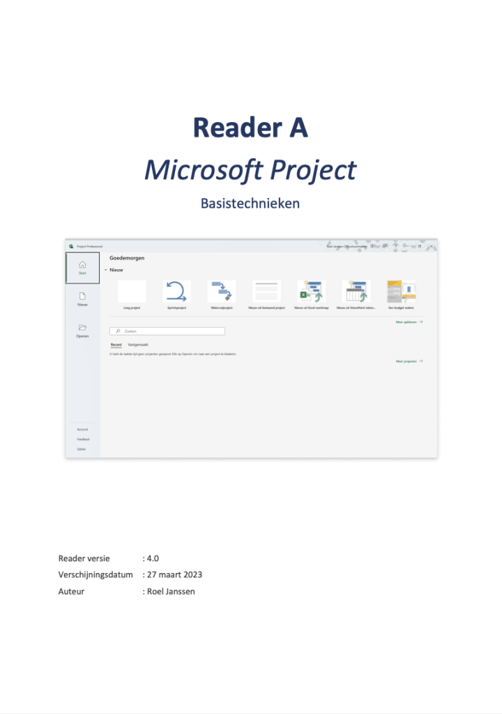 Reader A Microsoft Project