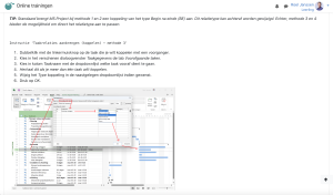 Microsoft Project Basis schermvoorbeeld